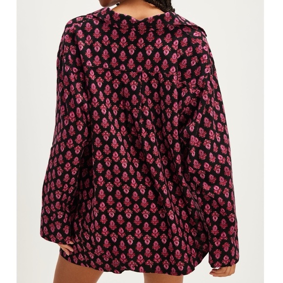 Free People. Flannel Play Date Set. Black. Medium. NEW - Picture 4 of 10